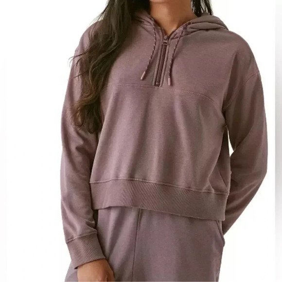 Women's Hibernate Half-Zip Hoodie Top Size Medium & X-Small Color Flint - Picture 1 of 5